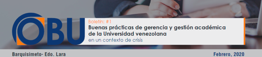 Boletín #1: Buenas prácticas de gerencia y gestión académica de la universidad venezolana.